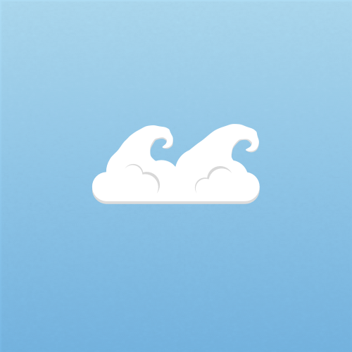 Illustration of a cumulus fluctus cloud