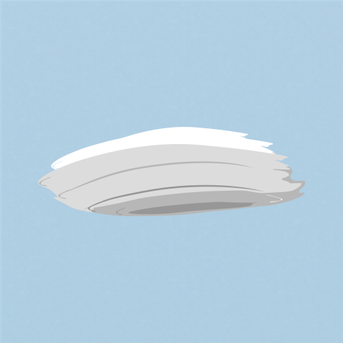 Illustration of stratocumulus lenticularis clouds
