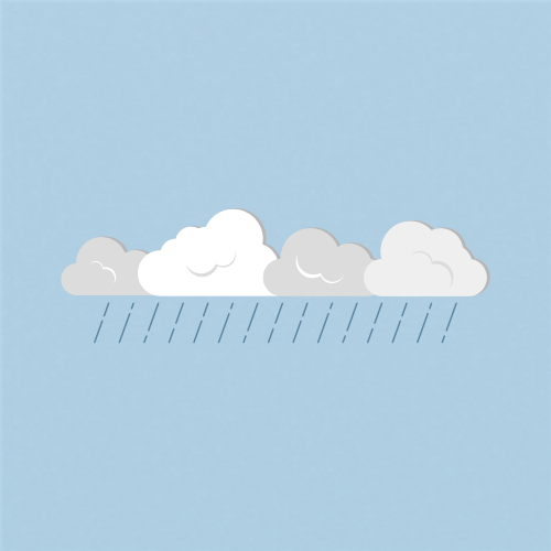 Illustration of stratocumulus praecipitatio clouds