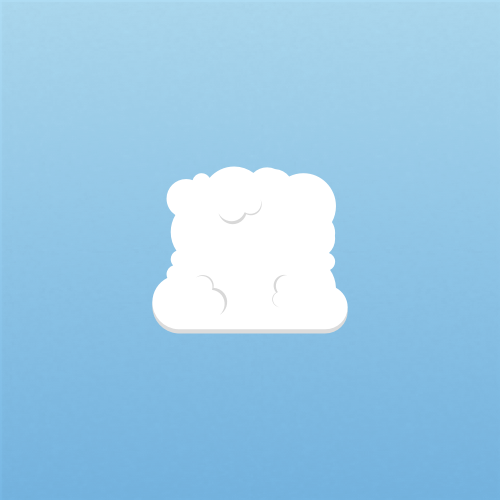 Illustration of cumulus mediocris clouds