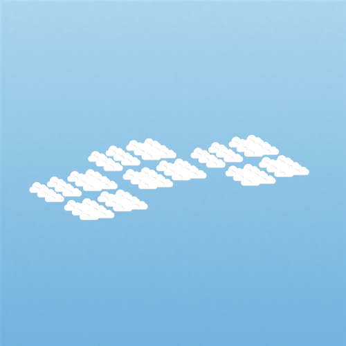Illustration of altocumulus perlucidus clouds
