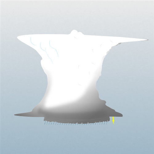 Illustration of arcus clouds