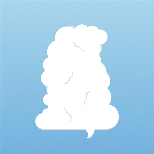 Illustration of cumulus tuba clouds