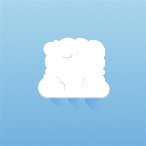 Illustration of cumulus virga clouds