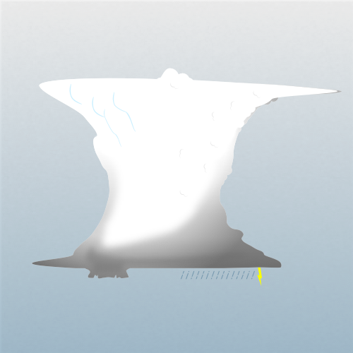 Illustration of cumulonimbus murus clouds