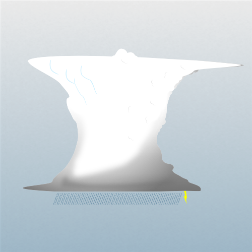 Illustration of praecipitatio clouds