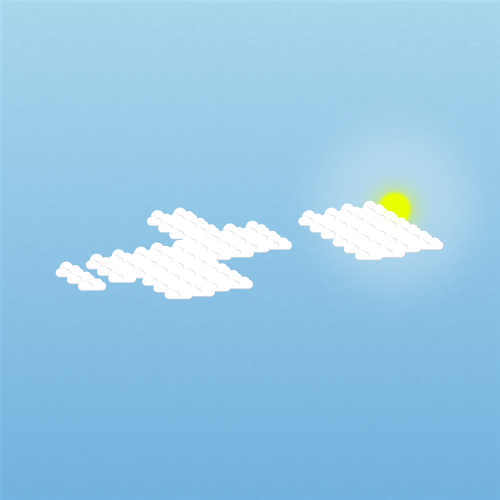 Illustration of altocumulus translucidus clouds