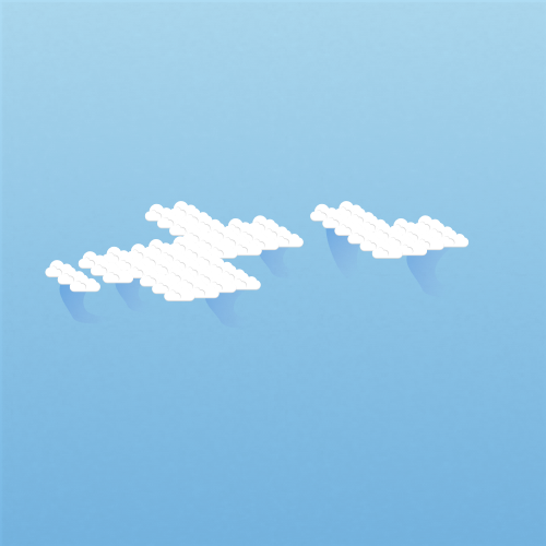 Illustration of altocumulus virga clouds