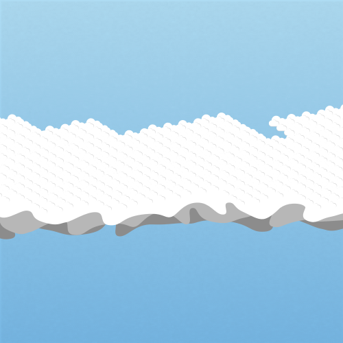 Illustration of altocumulus asperitas clouds