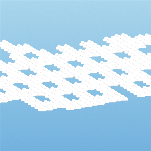 Illustration of altocumulus lacunosus clouds