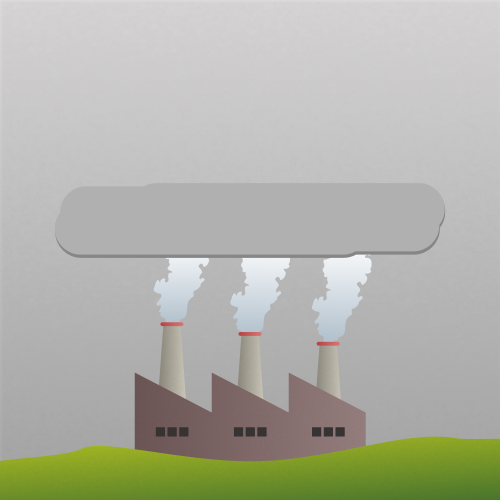 Illustration of stratus homogenitus clouds