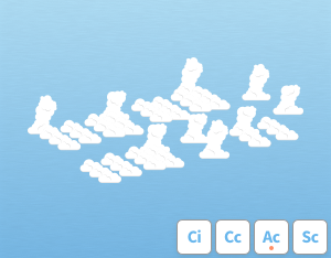 A graphical illustration of the cloud species 'Castellanus'