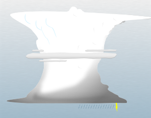 A graphical illustration of a cumulonimbus velum cloud