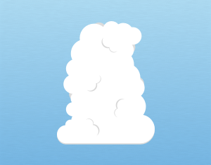 A graphical illustration of a cumulus congestus cloud